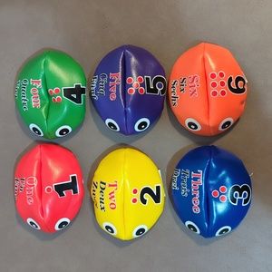 1996 Sportime Edubug bean bag educational numbers colors Spanish German English